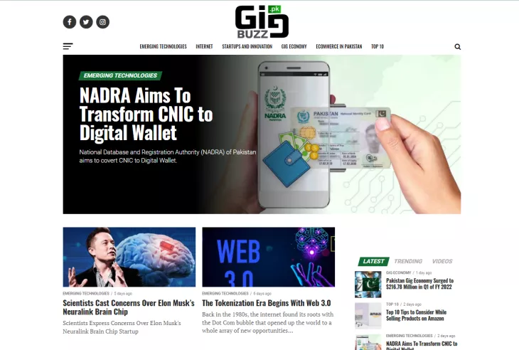 Gigbuzz blog landing page