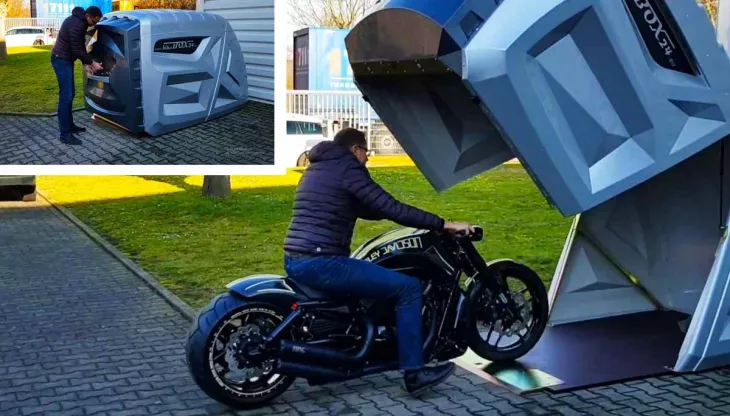 Motorcycle storage sheds