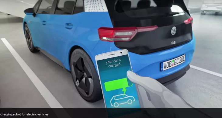 VW's mobile charging robot