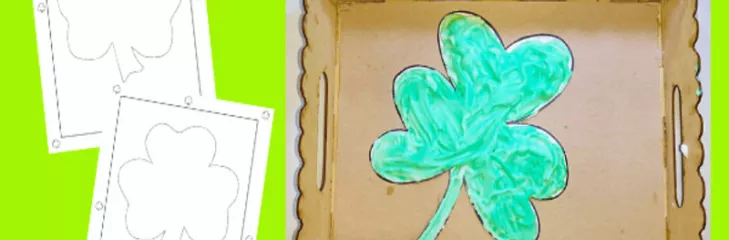 Creamy Shamrocks Shaving Cream Art Ideas for Kids