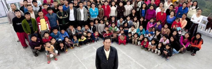 The man with the largest family in the world