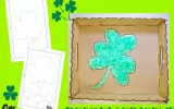 Creamy Shamrocks Shaving Cream Art Ideas for Kids
